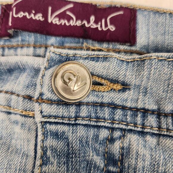 Gloria Vanderbilt Jeans Women’s 16 Blue Amanda Straight Denim Cotton Blend - Picture 13 of 16